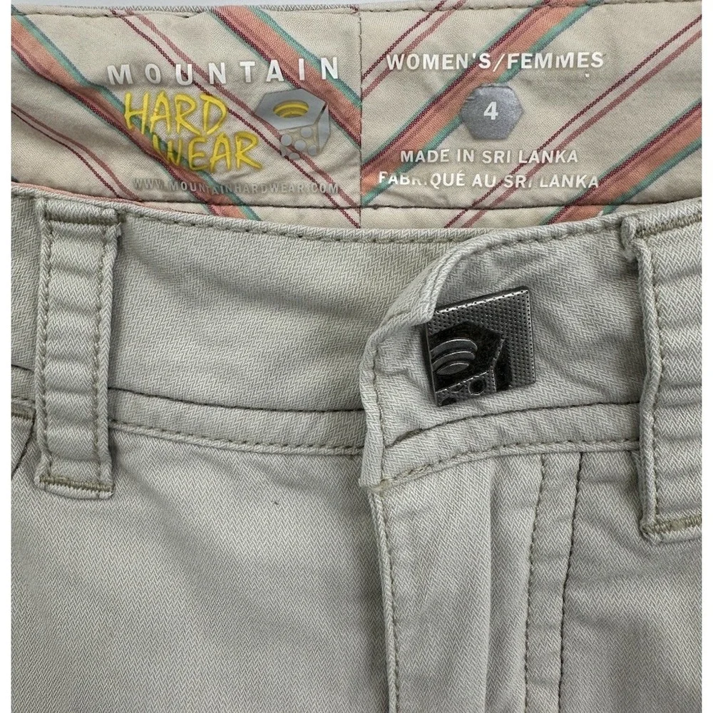 Mountain Hardwear Shorts Womens 4 Flat Front Outdoor Pockets Hiking Bermuda